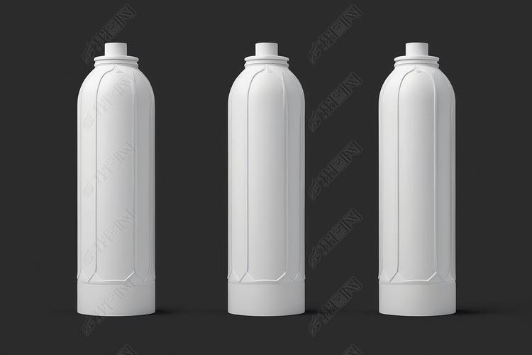 原创白色铝喷雾器瓶保健产品设计模型孤立灰色背景图版权可商用